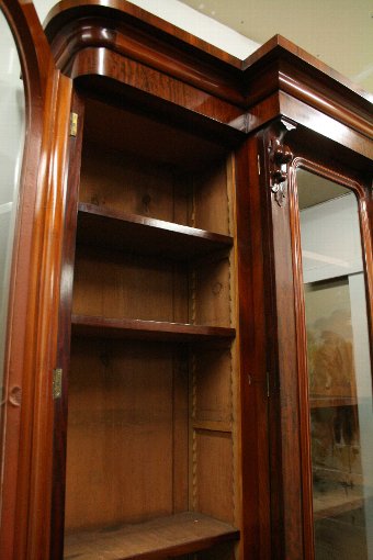 Antique Victorian 3 Door Mahogany Cabinet Bookcase