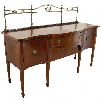 George III Mahogany Serpentine Sideboard