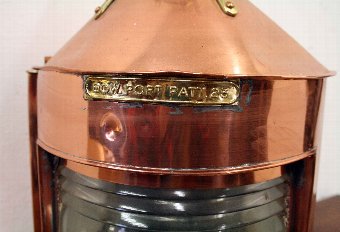 Antique Copper and Brass Ships Lantern