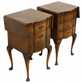 Pair of Walnut Bedside Chests