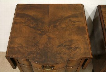 Antique Pair of Walnut Bedside Chests