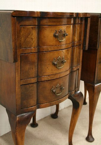 Antique Pair of Walnut Bedside Chests