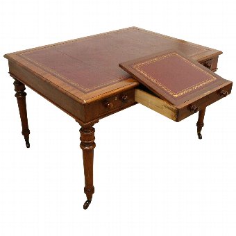Mid Victorian Mahogany Partners Writing Table