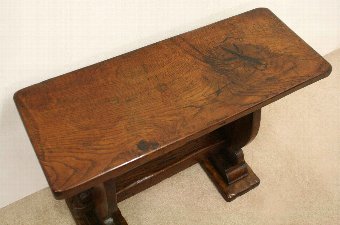 Antique Jacobean Style Oak Bench