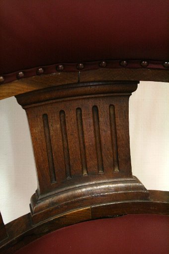 Antique Late Victorian Walnut Revolving Desk Chair