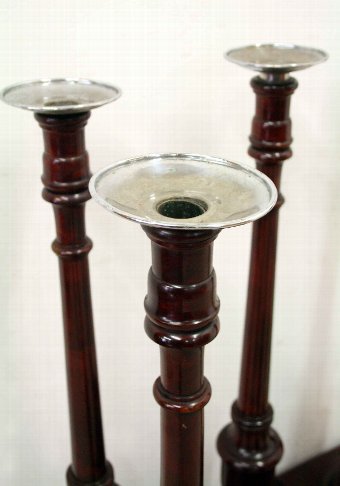 Antique Set of 6 Floorstanding Candleholders