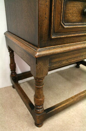 Antique Jacobean Style Oak Chest on Stand