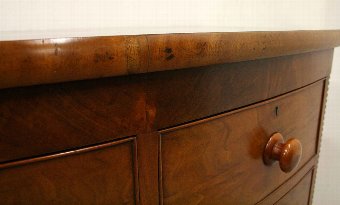 Antique Early Victorian Mahogany Bow Front Chest of Drawers