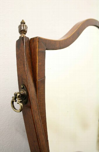 Antique George III Mahogany Inlaid Dressing Mirror
