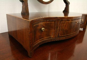 Antique George III Mahogany Inlaid Dressing Mirror