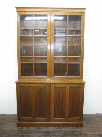 Mahogany Two Door Cabinet Bookcase