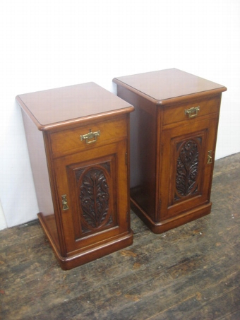 Pair of Late Victorian Mahogany Bedside Cabinets