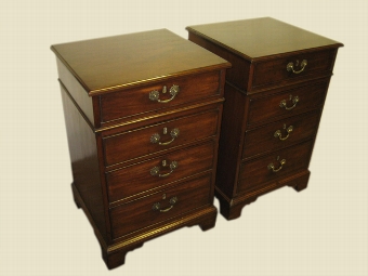 Pair of George III Mahogany Chests
