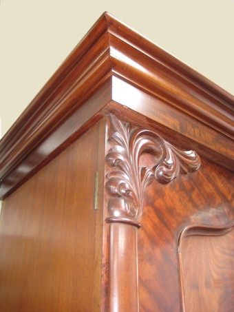 Antique William IV Mahogany Linen Press