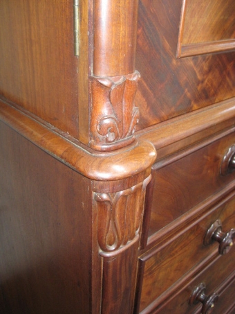 Antique William IV Mahogany Linen Press