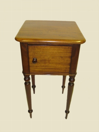 Antique Mid Victorian Mahogany Bedside Cabinet