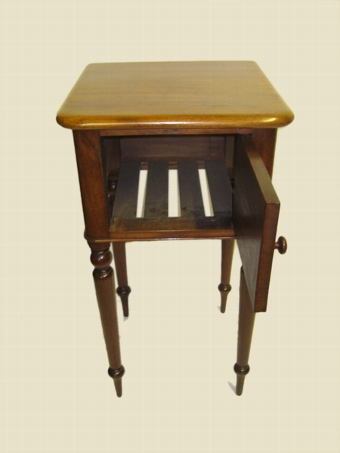 Antique Mid Victorian Mahogany Bedside Cabinet