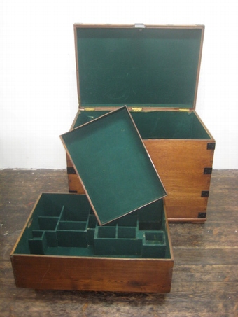 Victorian Oak Silver Chest