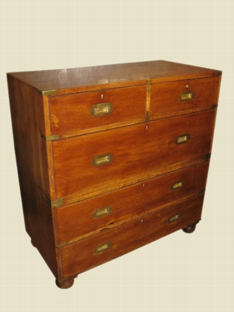 Victorian Teak Military Chest