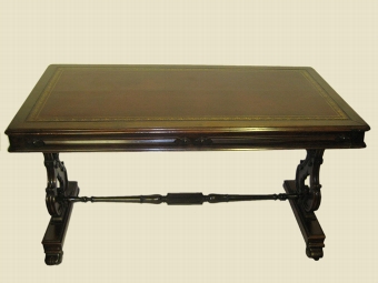Antique William IV Freestanding Library Table