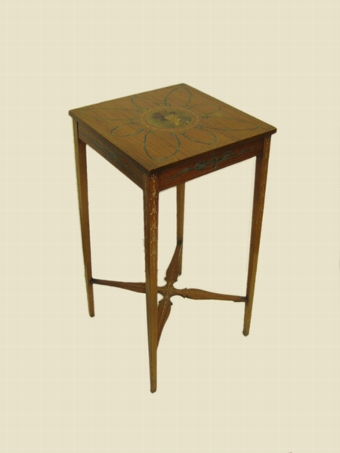 Edwardian Adams Style Painted Satinwood Occasional Table