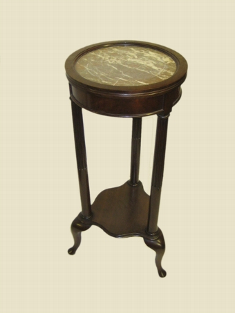 Edwardian Mahogany Marble Top Stand