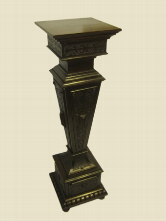 Antique Pair of Carved Mahogany Pedestals