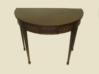 Antique Adams Style Demi Lune Side Table
