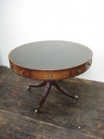 Regency Mahogany Drum Library Table