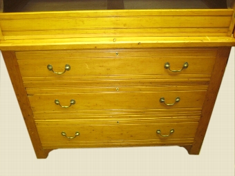 Antique Victorian Pine Linen Press