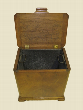 Antique Whytock & Reid Walnut Coal Bin