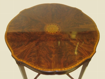 Antique Sheraton Revival Shaped Occasional Table