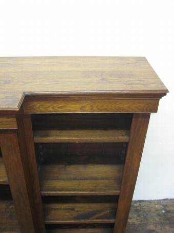 Antique Oak Open Bookcase