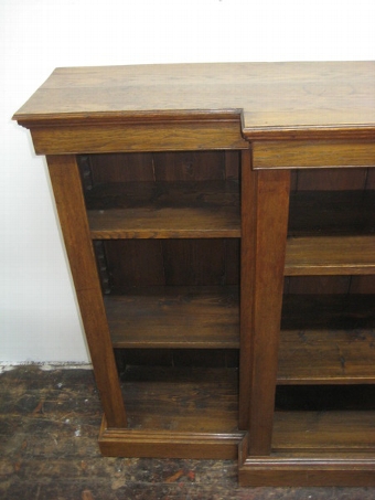 Antique Oak Open Bookcase