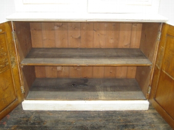Antique Shabby Chic Victorian Pine Kitchen Cupboard