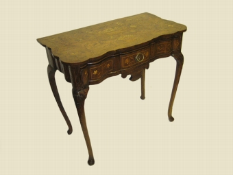 Dutch Serpentine Walnut Side Table