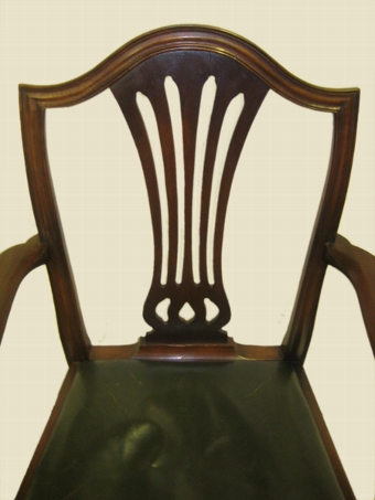 Antique Set of 9 (7 + 2) Hepplewhite Style Dining Chairs