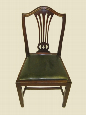 Antique Set of 9 (7 + 2) Hepplewhite Style Dining Chairs