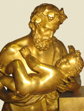 Antique Gilt Bronze Mantel Clock