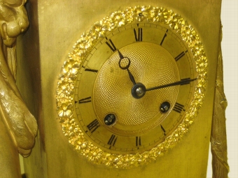 Antique Gilt Bronze Mantel Clock