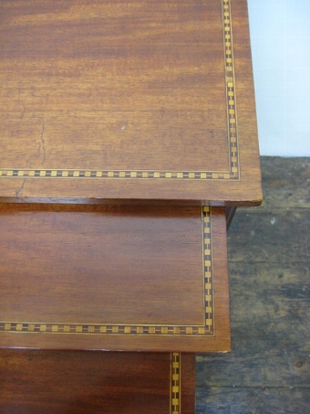 Antique Nest of 4 Sheraton Style Mahogany Tables