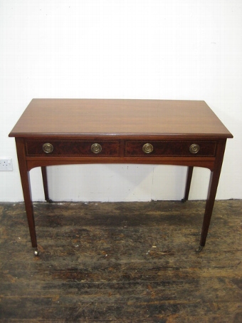 Antique George III Style Inlaid Mahogany Side Table
