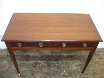 Antique George III Style Inlaid Mahogany Side Table
