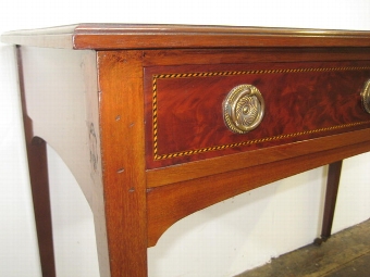 Antique George III Style Inlaid Mahogany Side Table