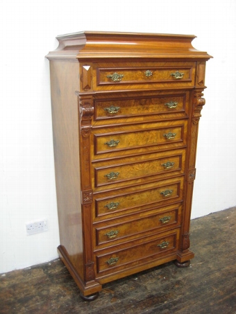 Northern European Walnut Wellington Type Chest