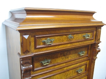 Antique Northern European Walnut Wellington Type Chest