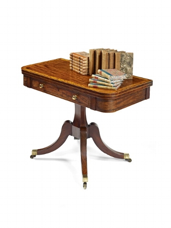 Georgian Mahogany Fold Over Tea Table