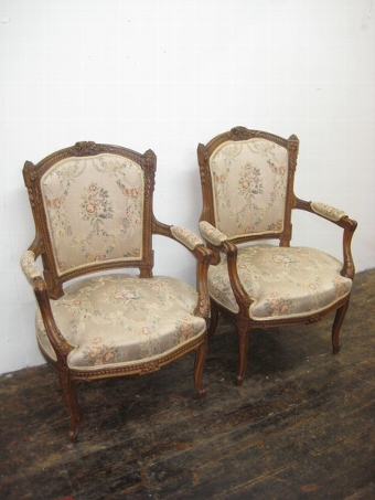 Pair of Victorian Neo Classical Style Armchairs