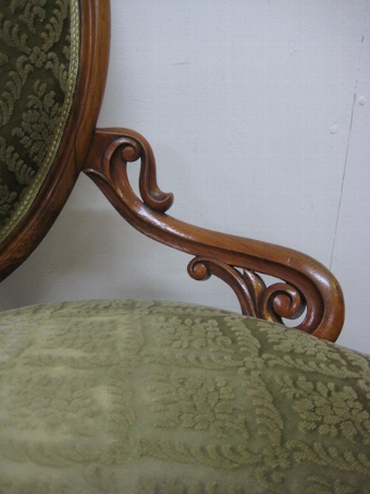 Antique Pair of Victorian Walnut Side Chairs