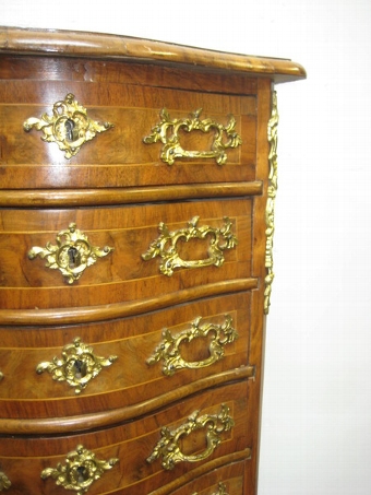 Antique French Neat Sized Serpentine Chest of Drawers